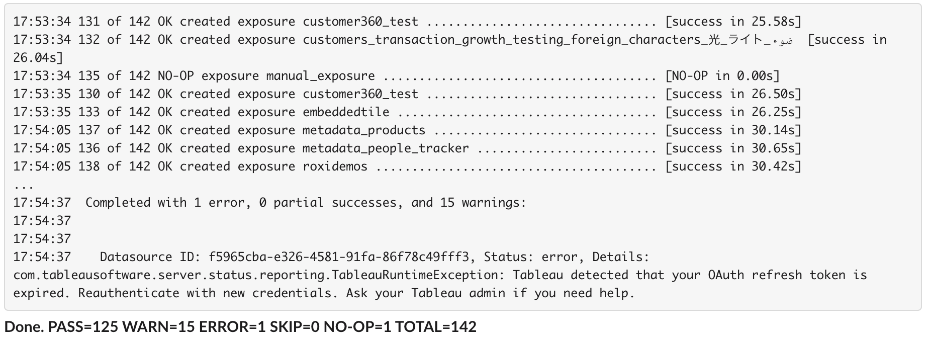 View the downstream exposure logs in the dbt run job logs.